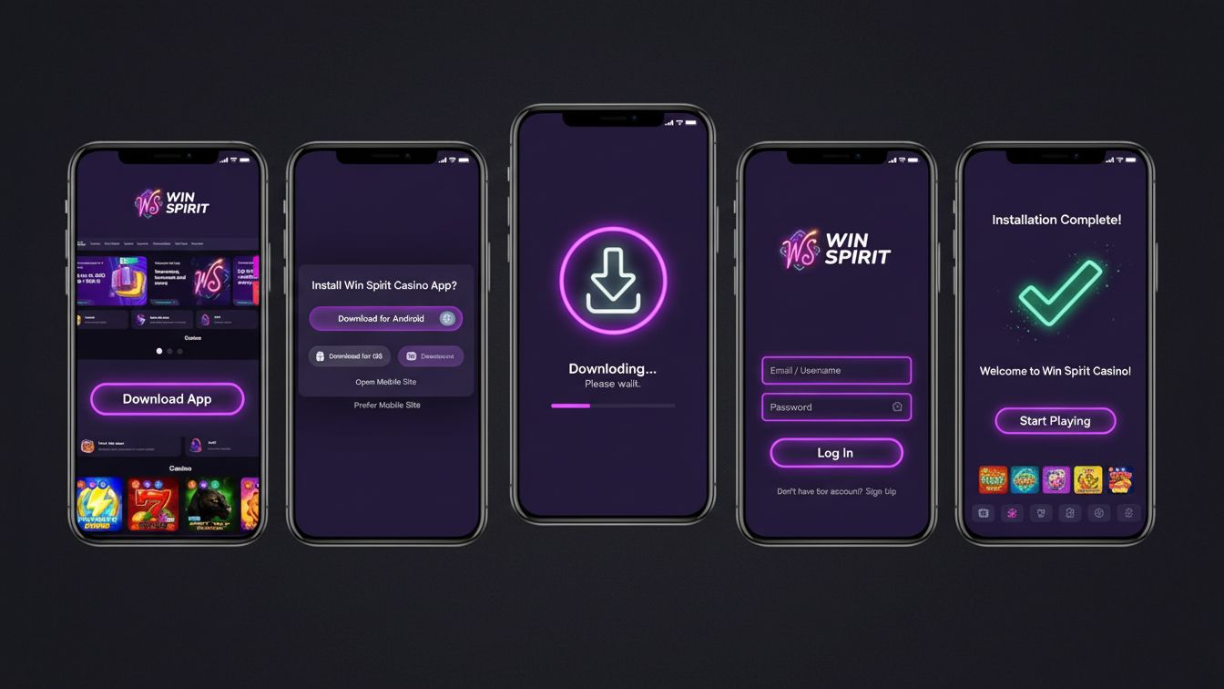 Steps to download and install casino app.